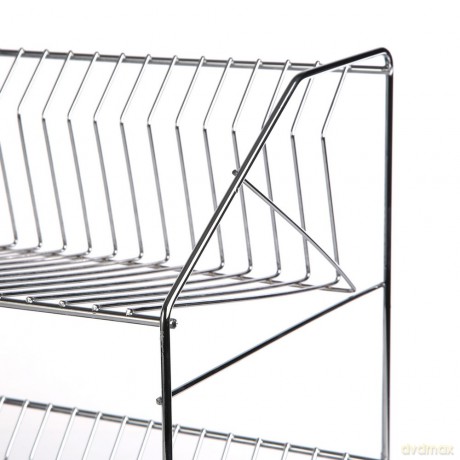 Suszarka Do Naczyń 2-Poziomowa 50cm z Tacką Chrom