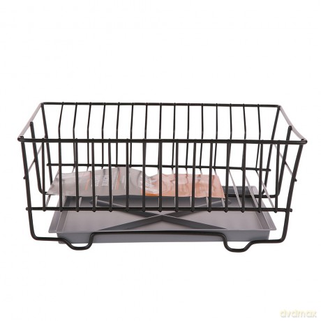Suszarka Zlewozmywakowa Kwadrat 32cm Czarna z Tacką