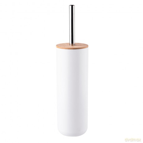 Szczotka Do Wc w Plastikowej Osłonie z Pokrywą Bambusową 9x9x37 cm (Łazienka)