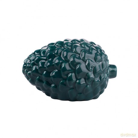 Szyszka Dekoracyjna Porcelanowa Zielona 12x8,5x7,5 cm