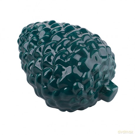 Szyszka Dekoracyjna Porcelanowa Zielona 15x11x9 cm