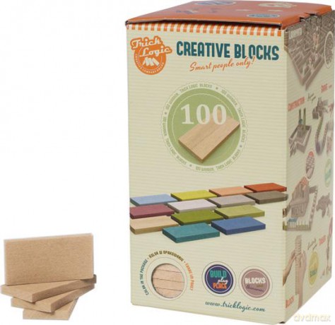 Creative Blocks - Naturalne drewno 100 el. [ZABAWKA]