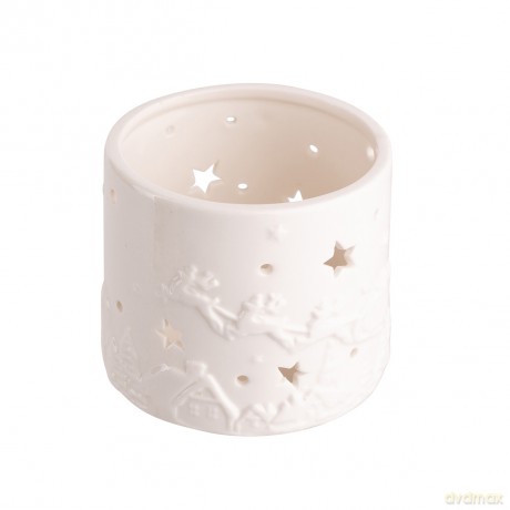 Świecznik Porcelanowy Na Tealight 7,5x7,5x7 cm