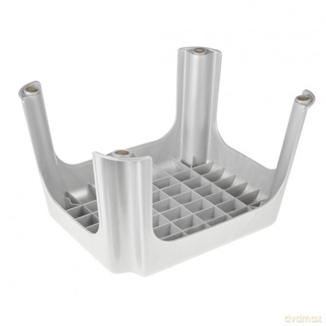 Taboret Prostokątny 36,5x30x24cm Srebrny (10230)