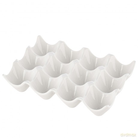 Tacka Na 12 Jajek 18x12,5x3,5 cm Porcelana Kremowa