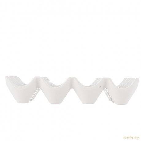 Tacka Na 12 Jajek 18x12,5x3,5 cm Porcelana Kremowa