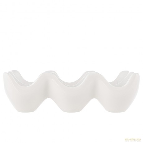 Tacka Na 6 Jajek 12,5x9x3,5 cm Porcelana Kremowa