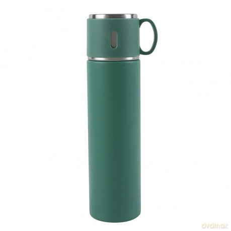Termos Z Zakrętką w Kształcie Filiżanki 580 Ml Zielony
