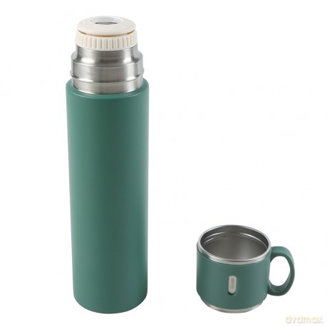 Termos Z Zakrętką w Kształcie Filiżanki 580 Ml Zielony
