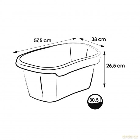 Tilda Wanna Na Pranie 57,5cm 30,5l Nordic Pink (10092)