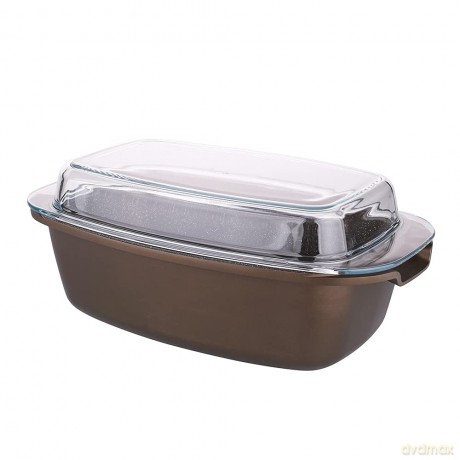 Valdinox Aurum Brytfanna 32x21cm Prostokątna z Pokrywą Żaro (5,7l+2,4l)