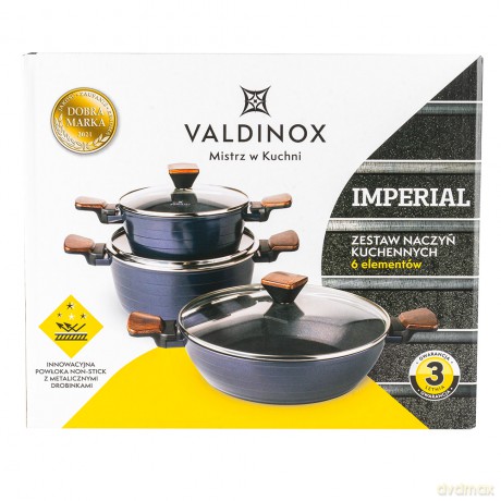 Valdinox Imperial Zestaw Garnków Aluminiowych 6 El.