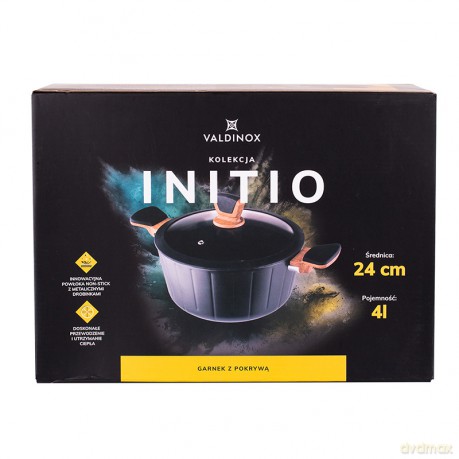 Valdinox Initio Garnek 24cm z Pokrywą 4,0l.