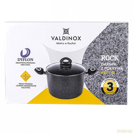 Valdinox Rock Garnek 20cm z Pokrywą 3,2l