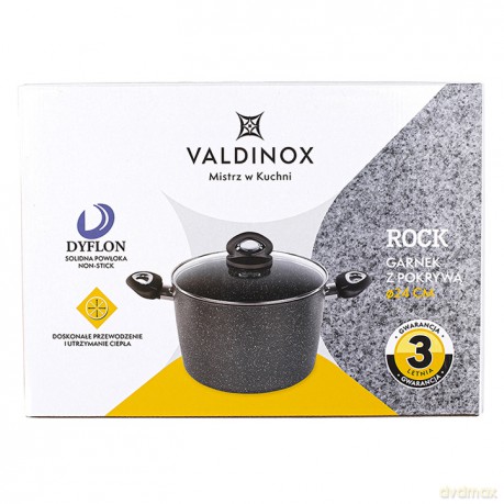 Valdinox Rock Garnek 24cm z Pokrywą 6,0l