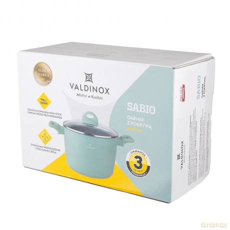 Valdinox Sabio Garnek 24cm z Pokrywą 6l