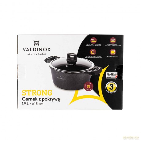 Valdinox Strong Garnek 18cm z Pokrywą 1,9 L.