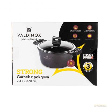 Valdinox Strong Garnek 20cm z Pokrywą 2,4 L.