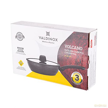 Valdinox Volcano Patelnia Głęboka 26cm z Pokrywą 2,8l.