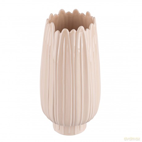 Wazon Porcelanowy Relief Ecru 12x12x24,5 cm