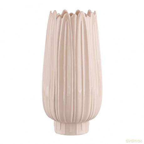 Wazon Porcelanowy Relief Ecru 9,5x9,5x19 cm