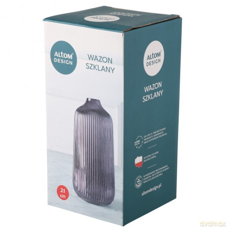 Wazon Szklany H 21 cm Fioletowy (Color Box)