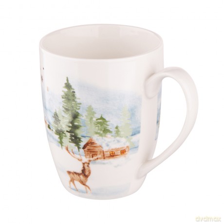 White Christmas Kubek Baryłka Nbc 300 Ml Dek. Jeleń
