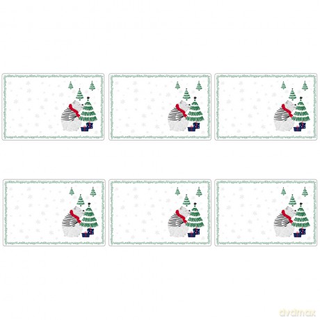 Winter Friends Mata Stołowa 28x43 cm Dek. Niedźwiadek