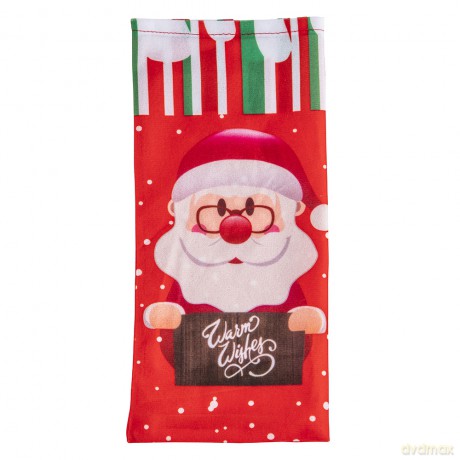 Worek Na Butelkę Boże Narodzenie 30x14 cm Mikołaj