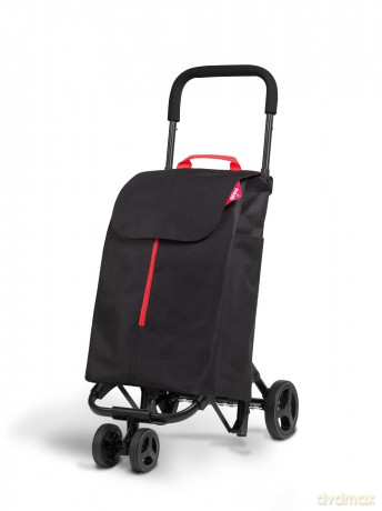 Wózek Na Zakupy 30kg/50l. Twin New Czarny 4 Kółka