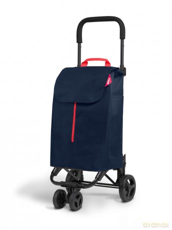 Wózek Na Zakupy 30kg/50l. Twin New Niebieski 4 Kółka