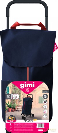 Wózek Na Zakupy 30kg/50l. Twin New Niebieski 4 Kółka