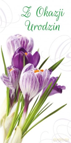 Karnet Flowers Urodziny wzór nr 2