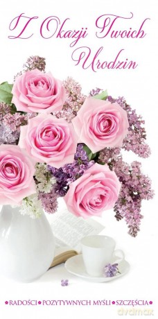 Karnet Flowers Urodziny wzór nr 9