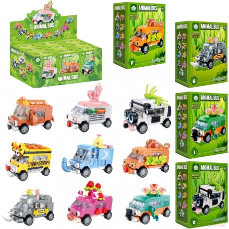 Klocki auto zwierzątko + 100el MIX [KLOCKI]