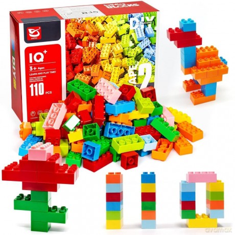 Klocki kolorowe duże 110el [KLOCKI]