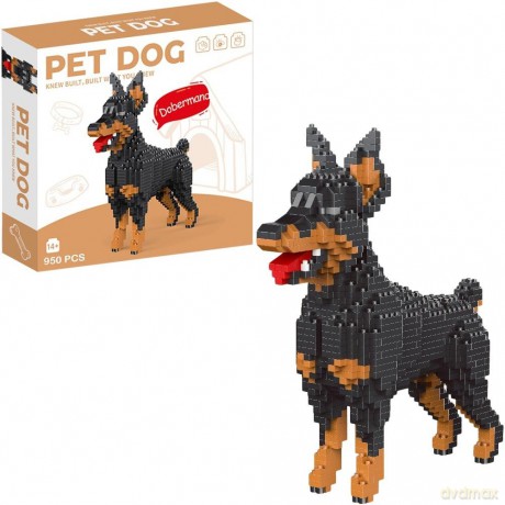 Mini klocki doberman 950el [KLOCKI]