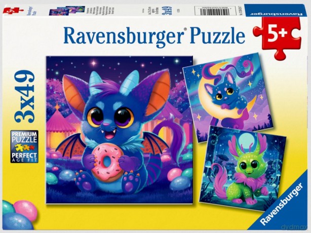 RAVENSBURGER 2D 3x49 el. Nocne stworki [PUZZLE]