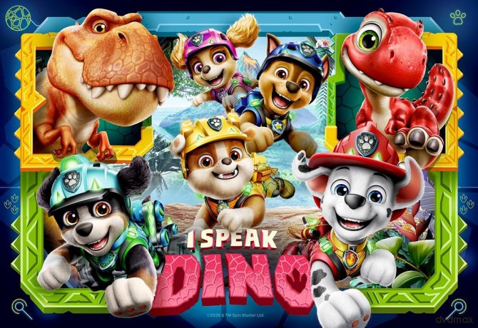 RAVENSBURGER Puzzle dla dzieci 2D: Psi Patrol Dino Movie 35el [PUZZLE]