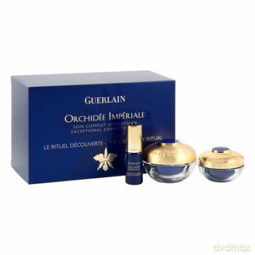 Guerlain Orchidee Imperiale Exceptional Complete Care Set (THE Eye And Lip Cream 15ml+The Cream 7 Ml+Longevity Concentrate 5 Ml) [KOSMETYKI]
