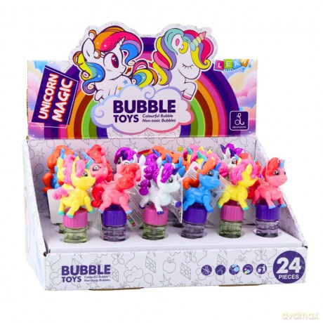 Bańki Mydlane Jednorożec Ruchoma Figurka Kolorowy 14cm Mix