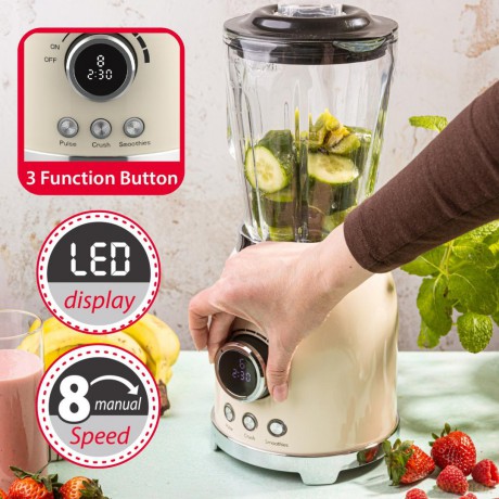 Blender kielichowy, wyświetlacz led,smoothie mikser kruszy lód,1,5l