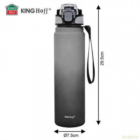 Butelka na wodę 1l, z blokadą, bpa-free, szczelna, kinghoff kh-2008