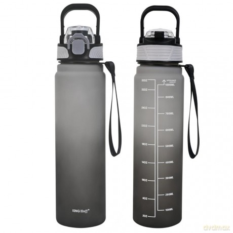 Butelka na wodę 1l, z blokadą, bpa-free, szczelna, kinghoff kh-2008