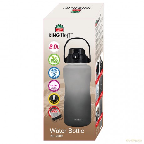 Butelka na wodę 2l, ze słomką, bpa-free, szczelna, kinghoff kh-2009