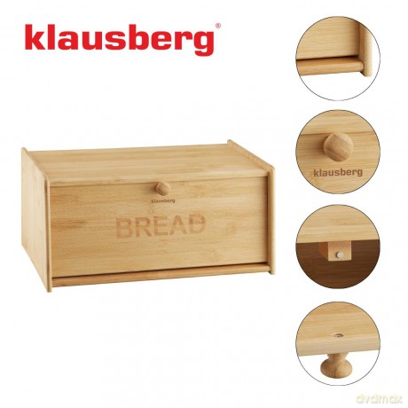 Chlebak bambusowy, 39,5×24,5×18cm, klausberg, kb-7933