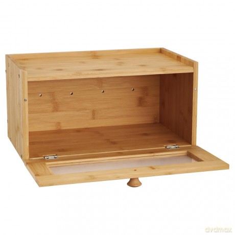 Chlebak bambusowy, akrylowy front, 35,5×24×18cm, klausberg, kb-7923