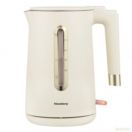 Czajnik elektryczny, 1,7 l, kremowy stal 304, klausberg kb-9004