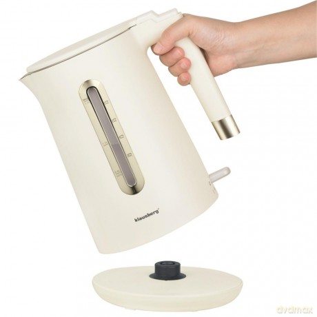 Czajnik elektryczny, 1,7 l, kremowy stal 304, klausberg kb-9004