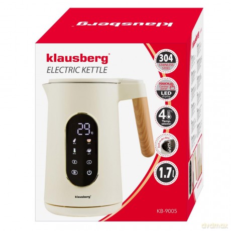Czajnik elektryczny, 1,7l, led dotykowy, regulacja temperatury, klausberg